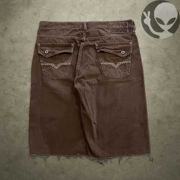 Vintage Brown Guess Denim Shorts Size 34 - Picture 1 of 8
